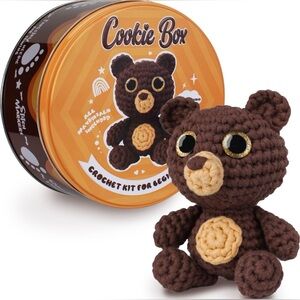 Cookie Box Crochet Bear Kit - Brown